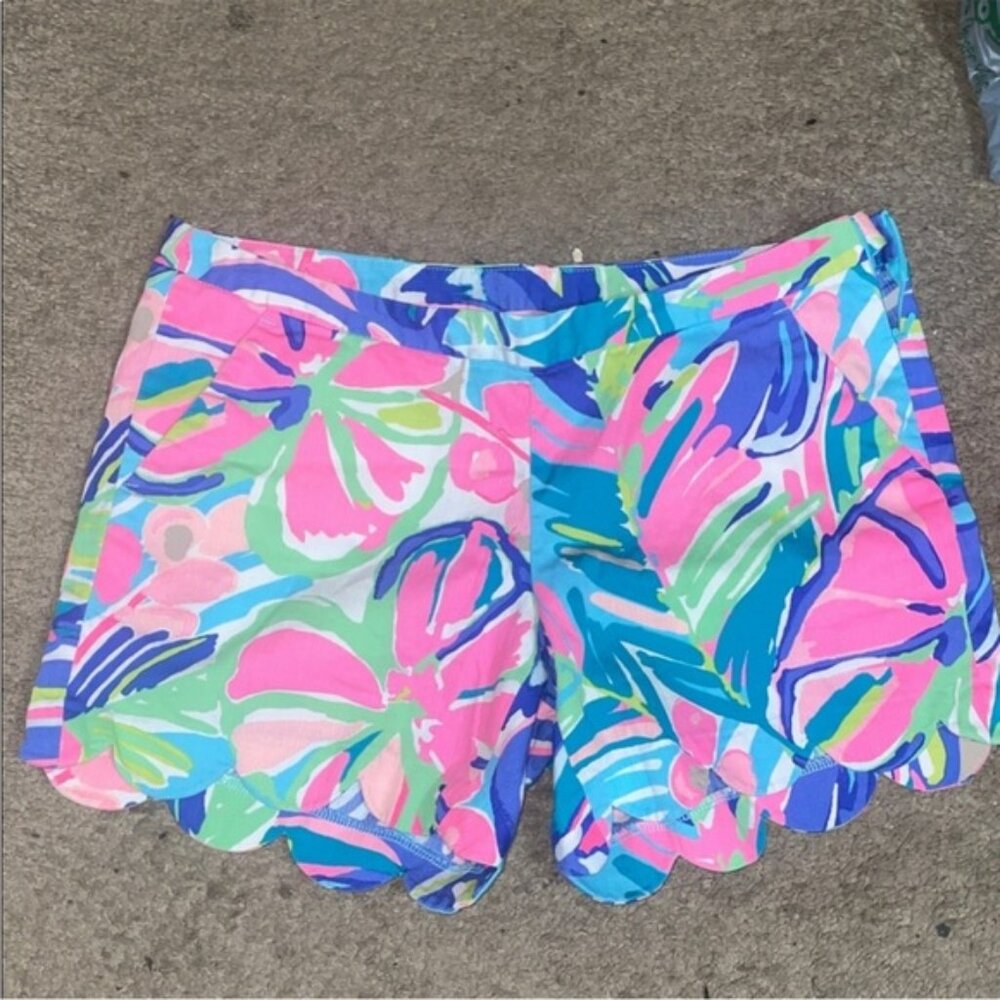 Lilly Pulitzer Pink and Blue High Waist Shorts